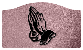 DASHELL-516-BK-SH-OR Black Praying Hands Shimmer Orchid Background